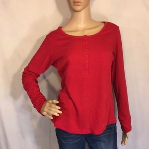 Women's Red Long-Sleeve Titanium OmniDry Shirt by Columbia, sz L